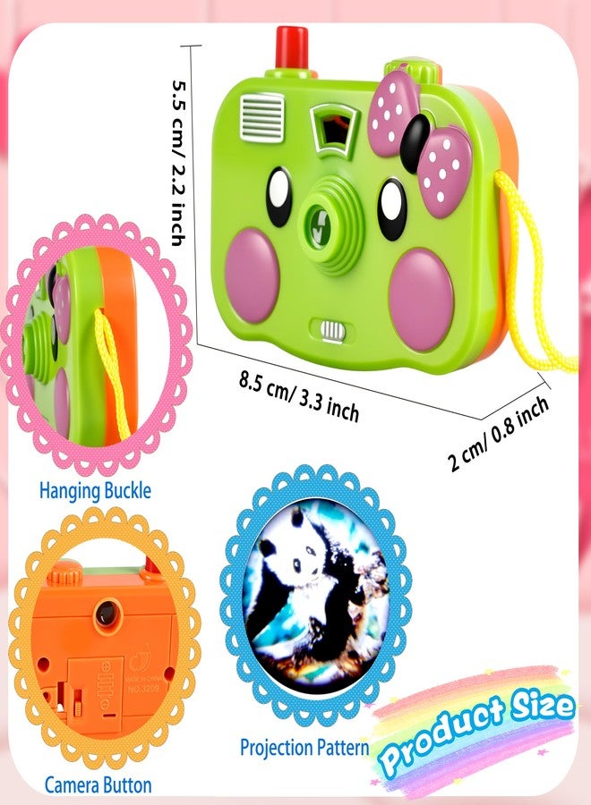 Hoarost 12 Pcs Camera Toy Set Plastic Camera with 8 Patterns Lmages in Viewfinder Mini Toy Camera for Party Favors Goodie Bag Return Gifts, 4 Colors - Image 2